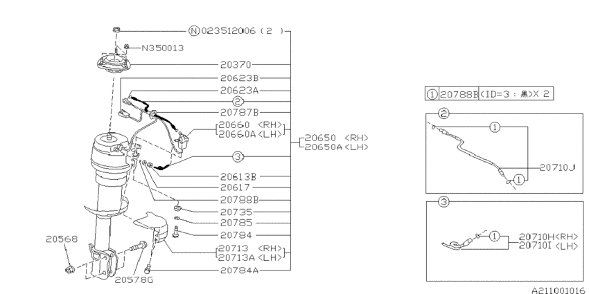 Rear strut (shock absorber)