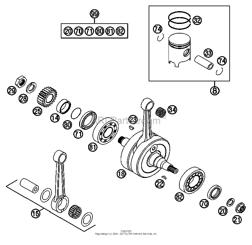 Crankshaft, Piston