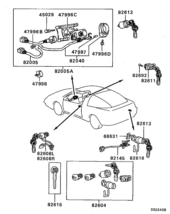 Lock cylinder & key