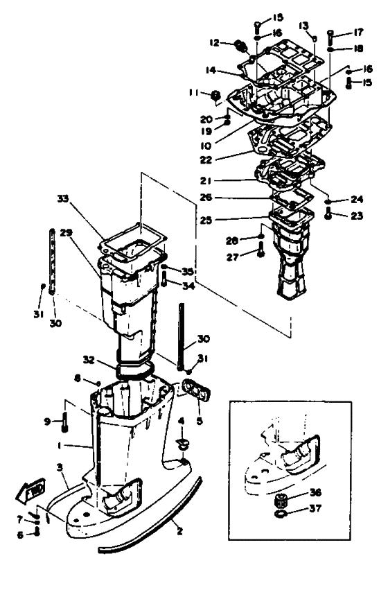 Upper casing