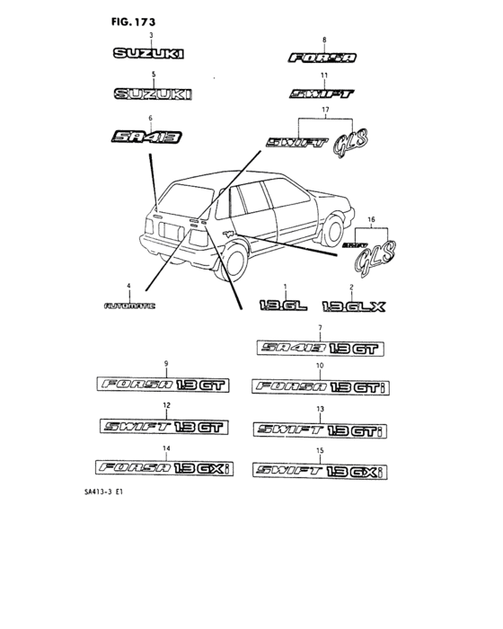Side and rear emblem