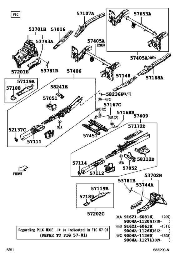 Front Floor Panel & Front Floor Member
