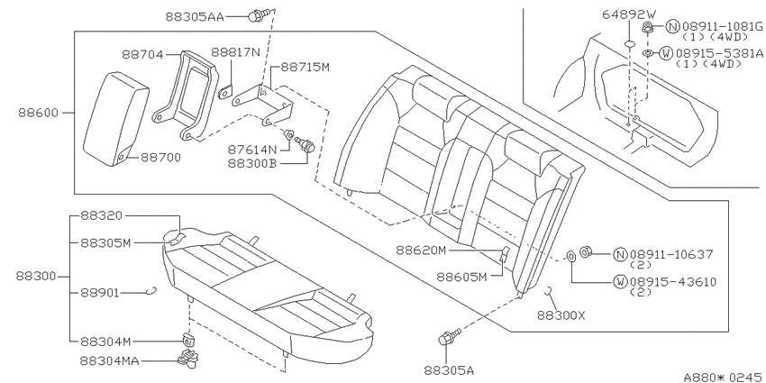 Rear seat