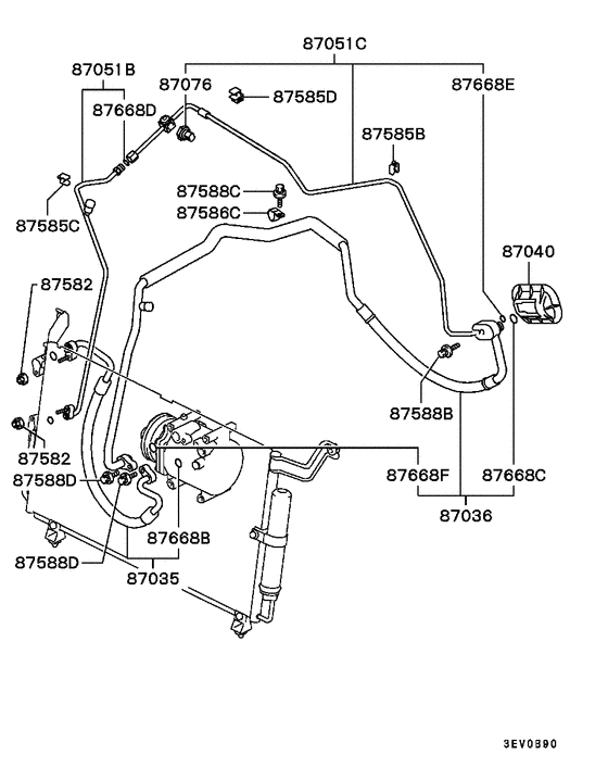 A/c condenser, piping