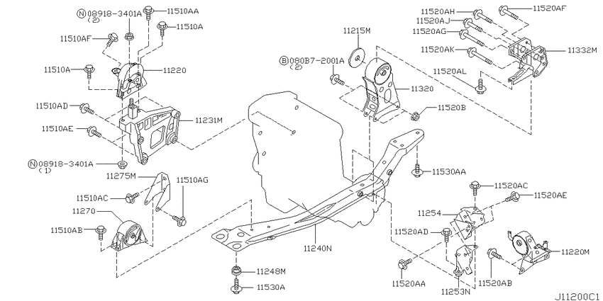 Engine & transmission   mounting