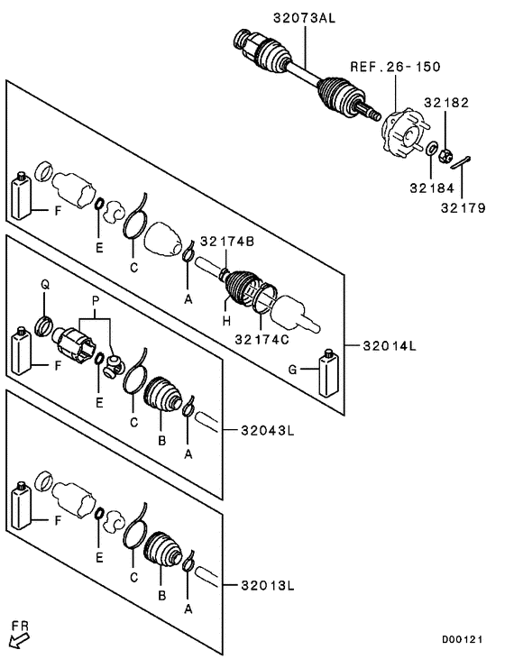 Front axle drive shaft