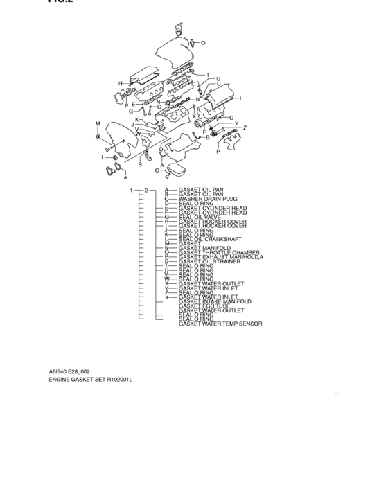 Engine gasket set