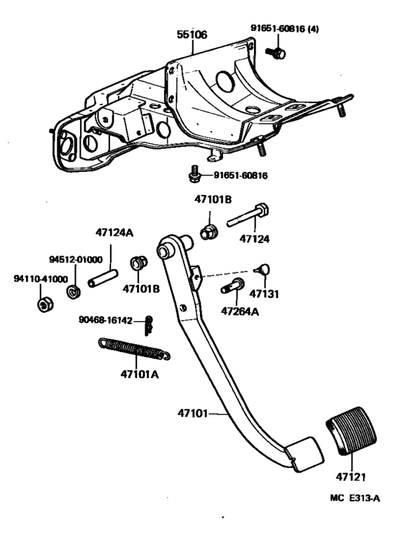 Brake Pedal & Bracket