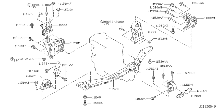 Engine & transmission   mounting