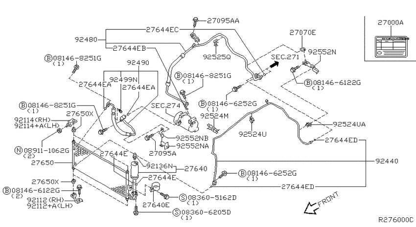 Condensor, liquid tank