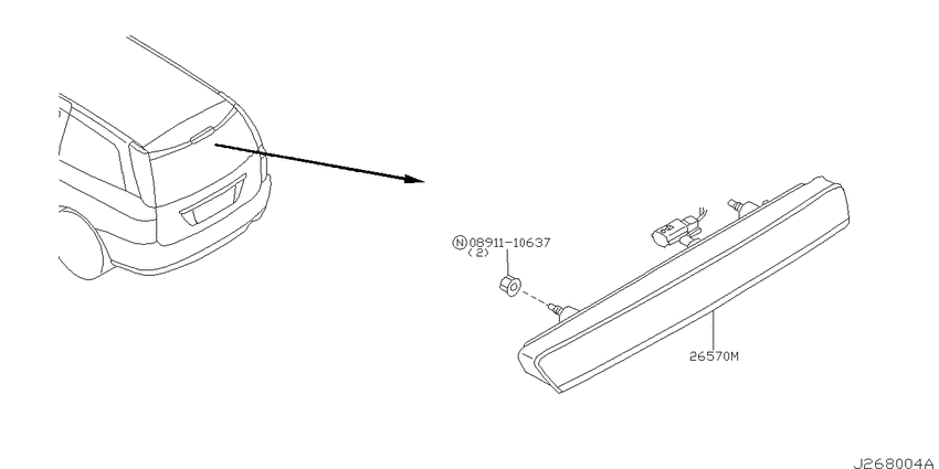 High mounting stop lamp