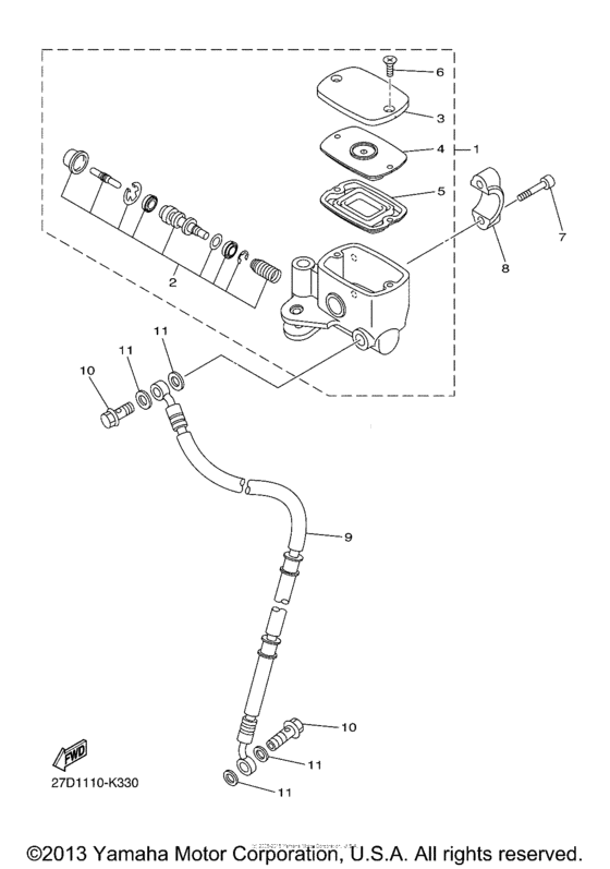 Front master cylinder