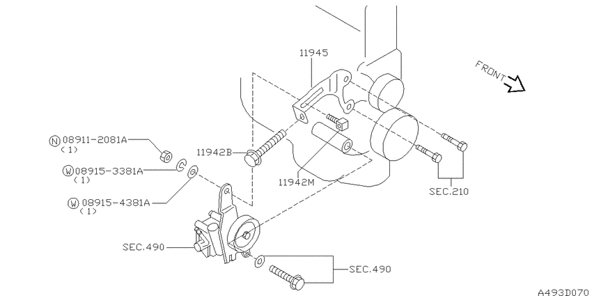 Power steering pump mounting