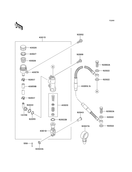 Rear master cylinder
