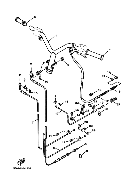 Steering handle & cable