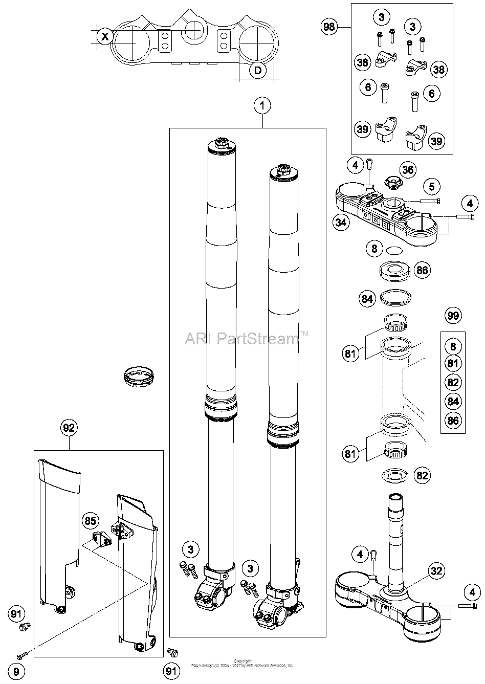 Front Fork, Triple Clamp