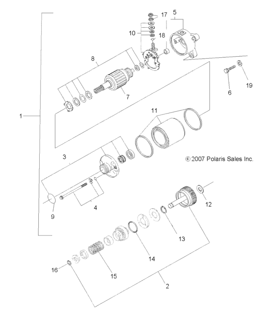 Engine, starting system