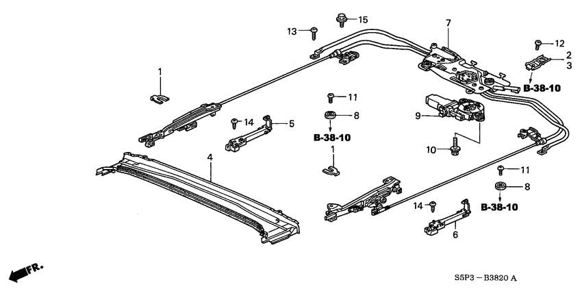 Roof slide components