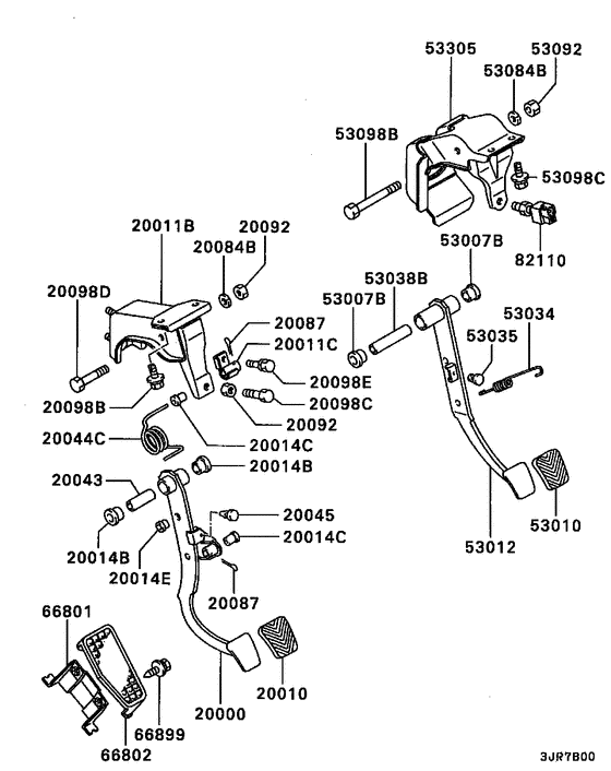 Brake & clutch pedal