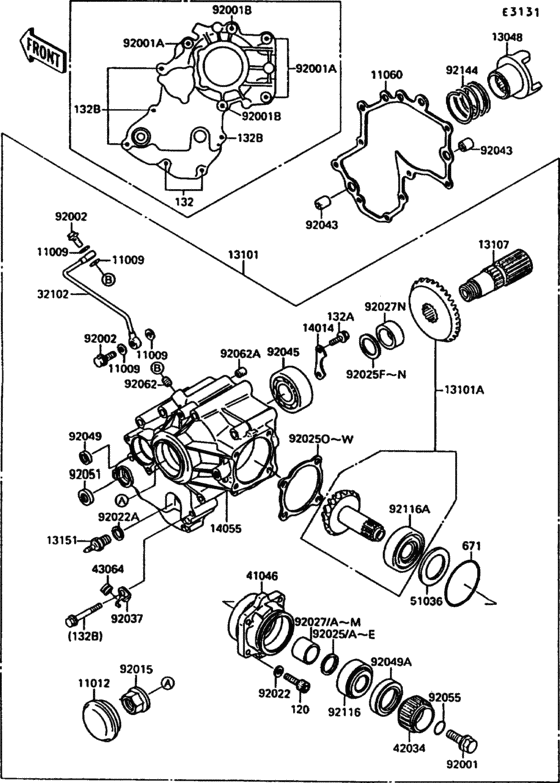 Front bevel gear(1/2)
