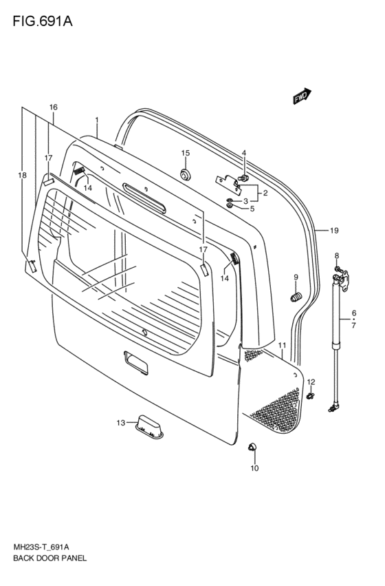 back door panel