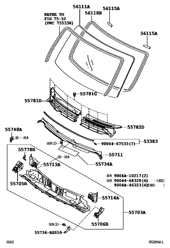 Cowl Panel & Windshield Glass