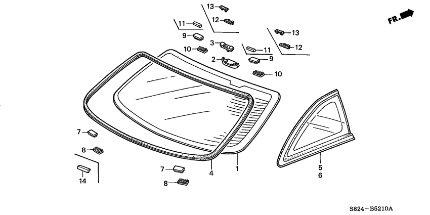 Rear windshield/ quarter glass