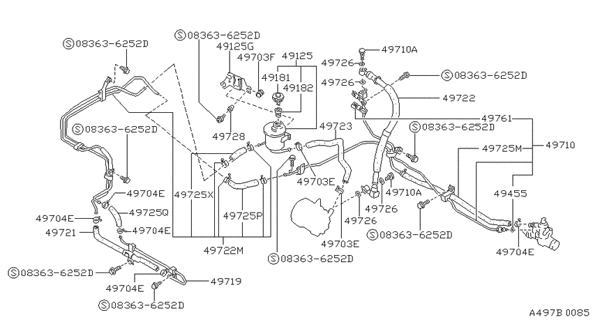 Power steering piping