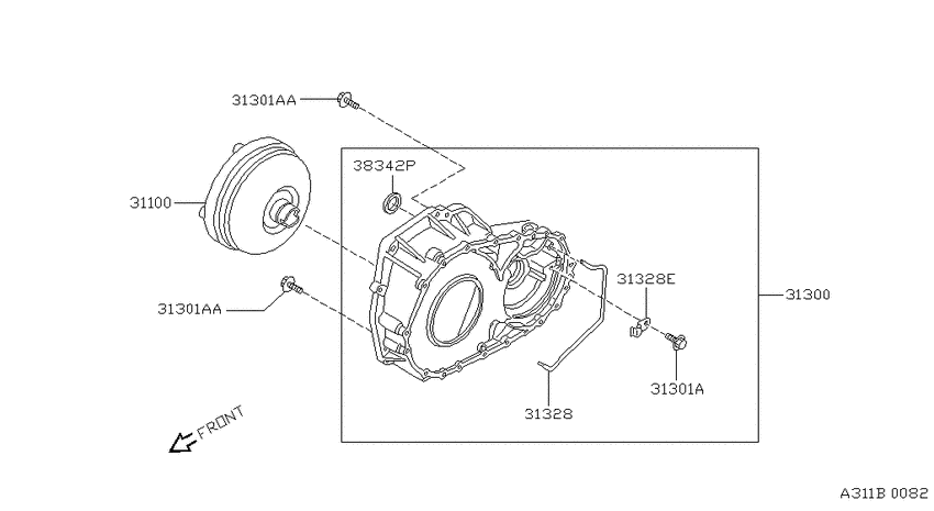 Torque converter,housing & case