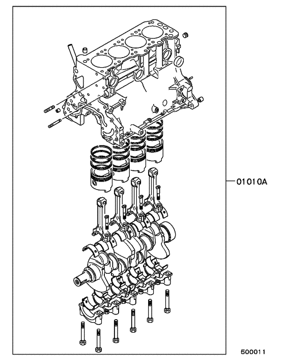 Short engine assy