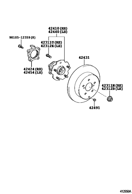Rear Axle Shaft & Hub for 2008 - 2015 Toyota ALPHARD/ VELLFIRE ANH25