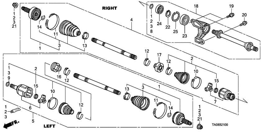 Front driveshaft/half sha ft