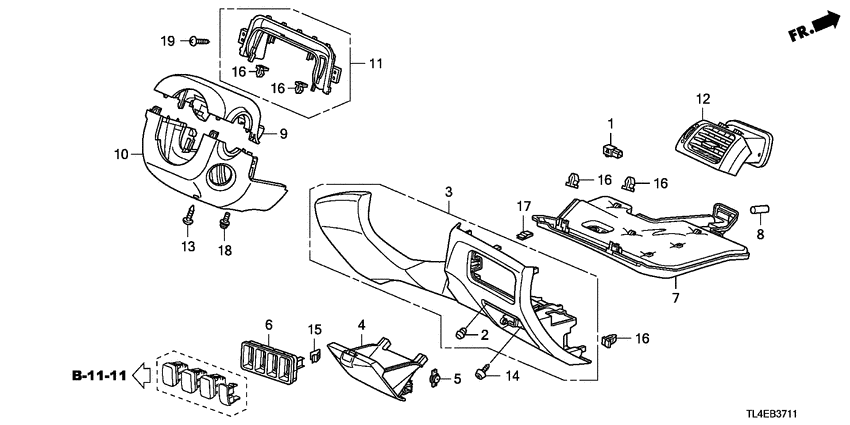 Instrument panel garnish