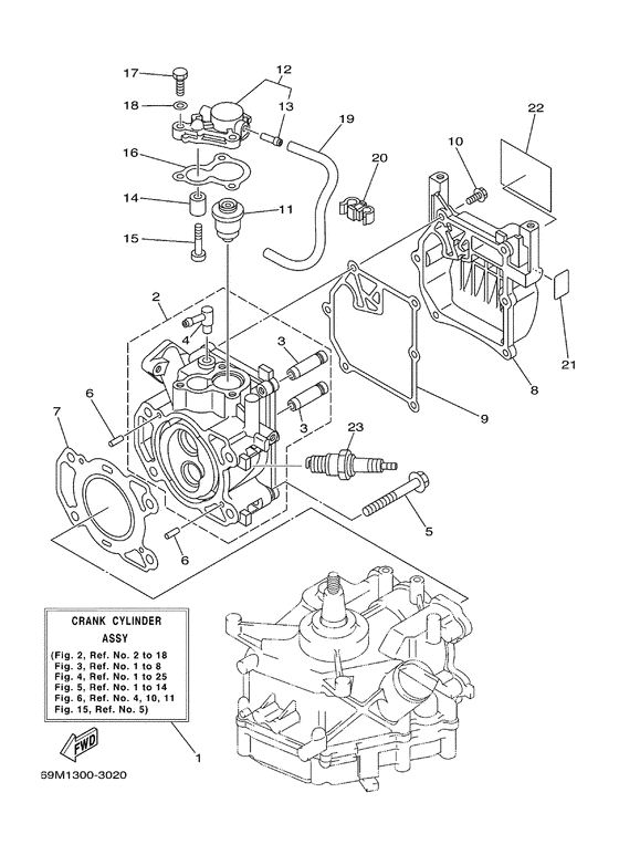 Cylinder. crankcase 1