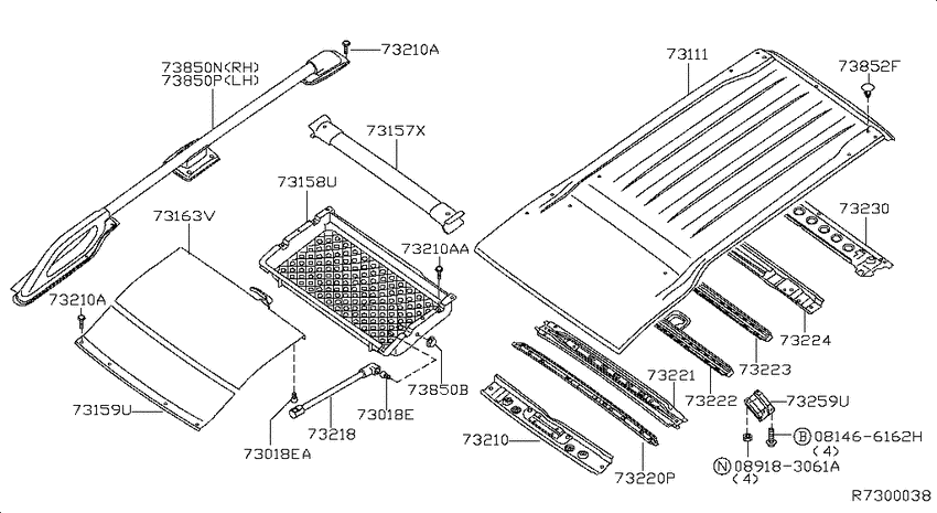 Roof panel & fitting
