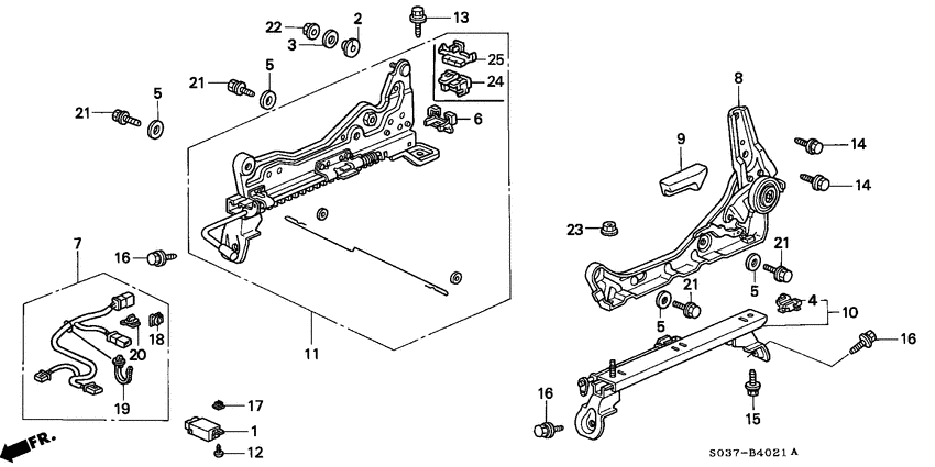 Front seat components