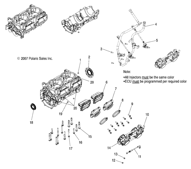Crankcase/throttle body mounting