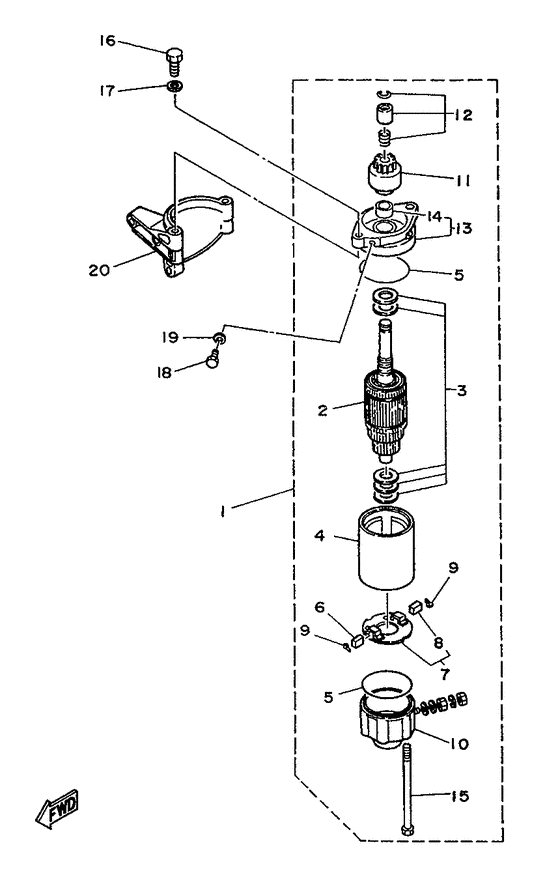 Starting motor