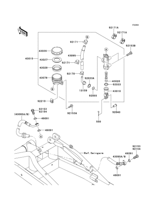 Rear master cylinder