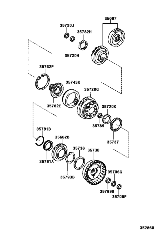 Planetary Gear, Reverse Piston & Counter Gear(Atm)