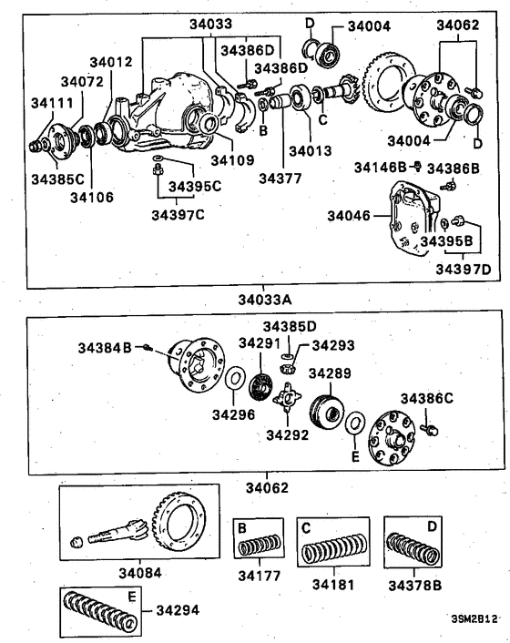 Rear axle differential