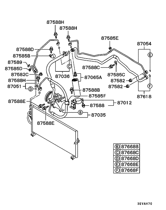 A/c condenser, piping