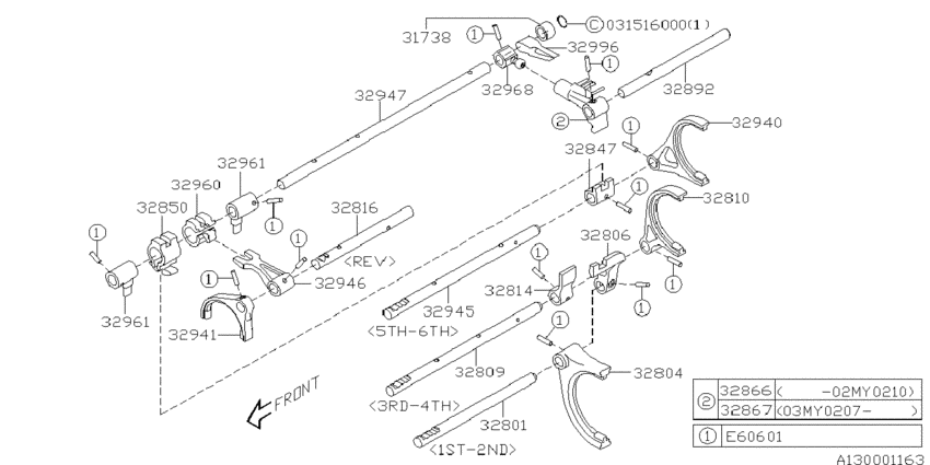 Mt, shifter fork & shifter rail