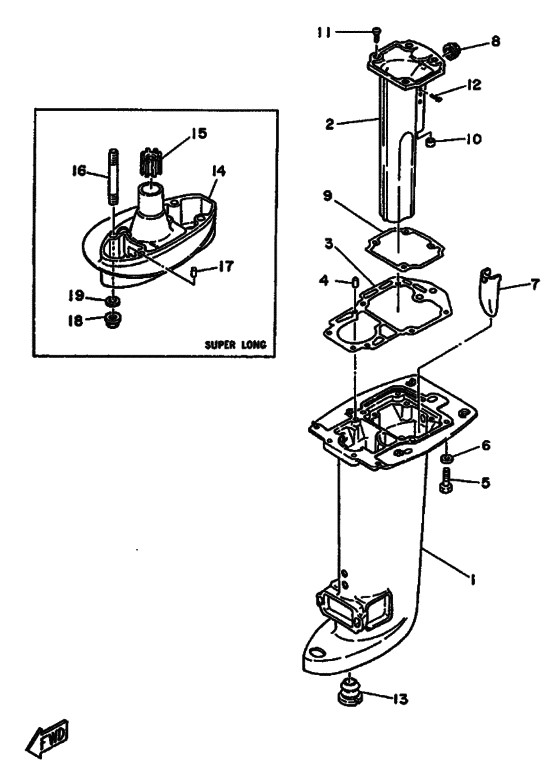 Upper casing