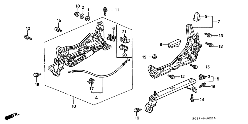 Front seat components