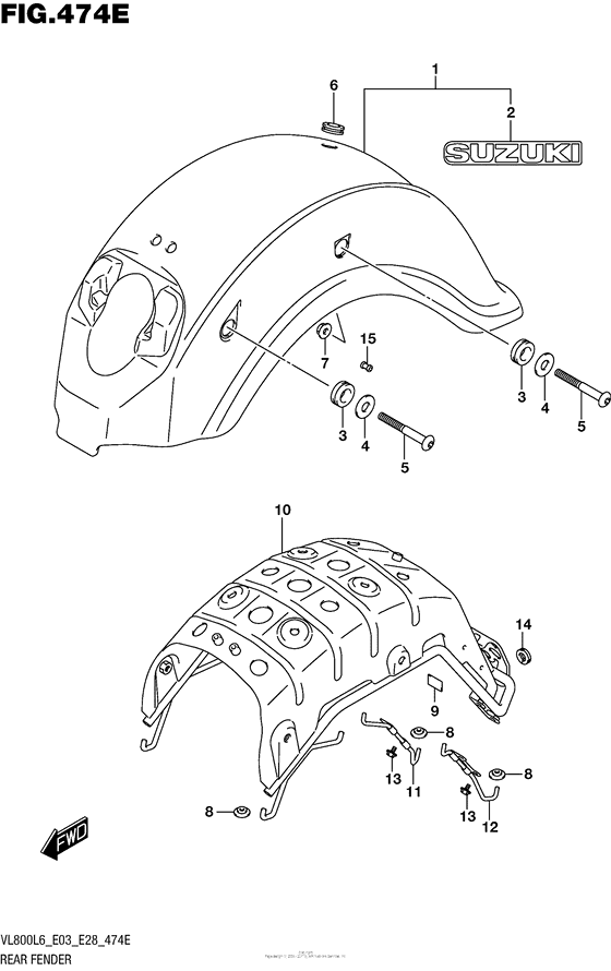 Rear Fender (Vl800Tl6 E28)