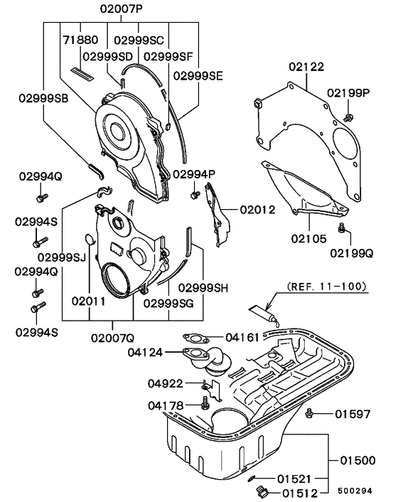 Cover,rear plate & oil pan
