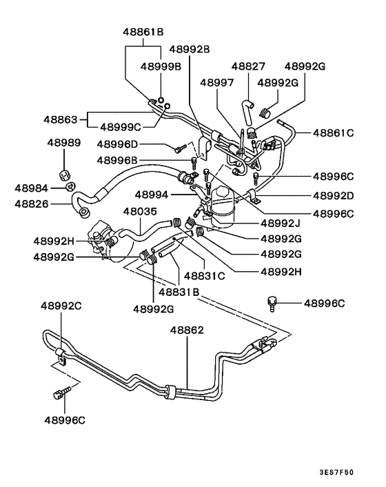 Power steering oil line