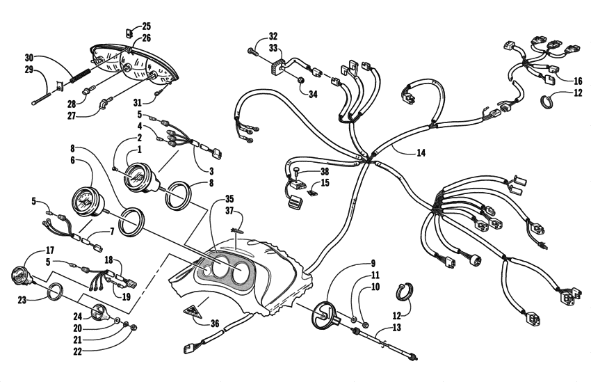 Headlight, Instruments, And Wiring Assemblies