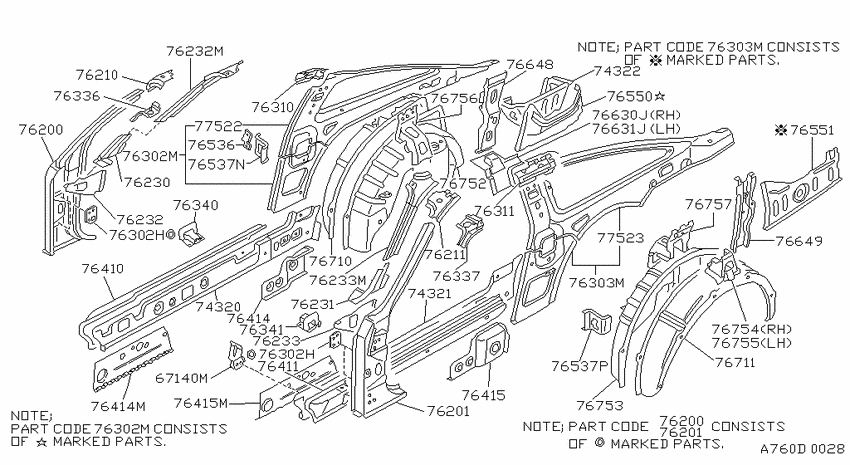 Body side panel